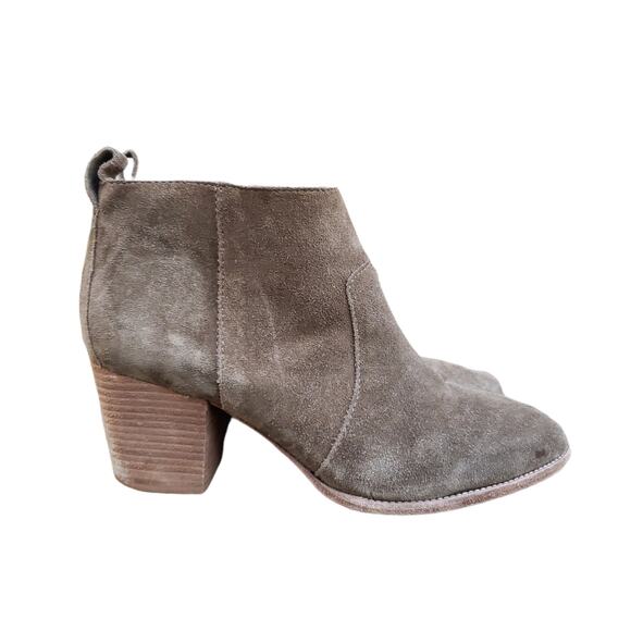 Madewell The Brenner Boot in Suede Tan Brown Side Zip Ankle Sz 9.5 - Picture 1 of 16